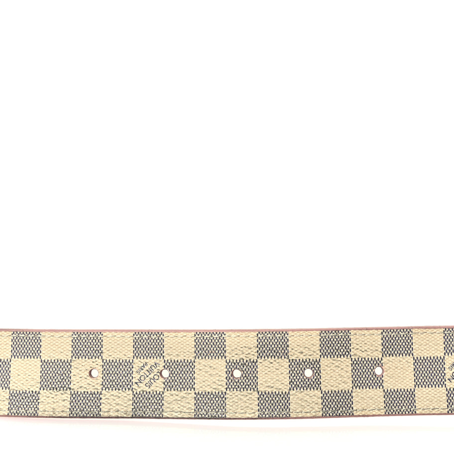 Louis Vuitton Damier Azur 30mm LV Initiales Reversible Belt 85 34 Pink Image 4