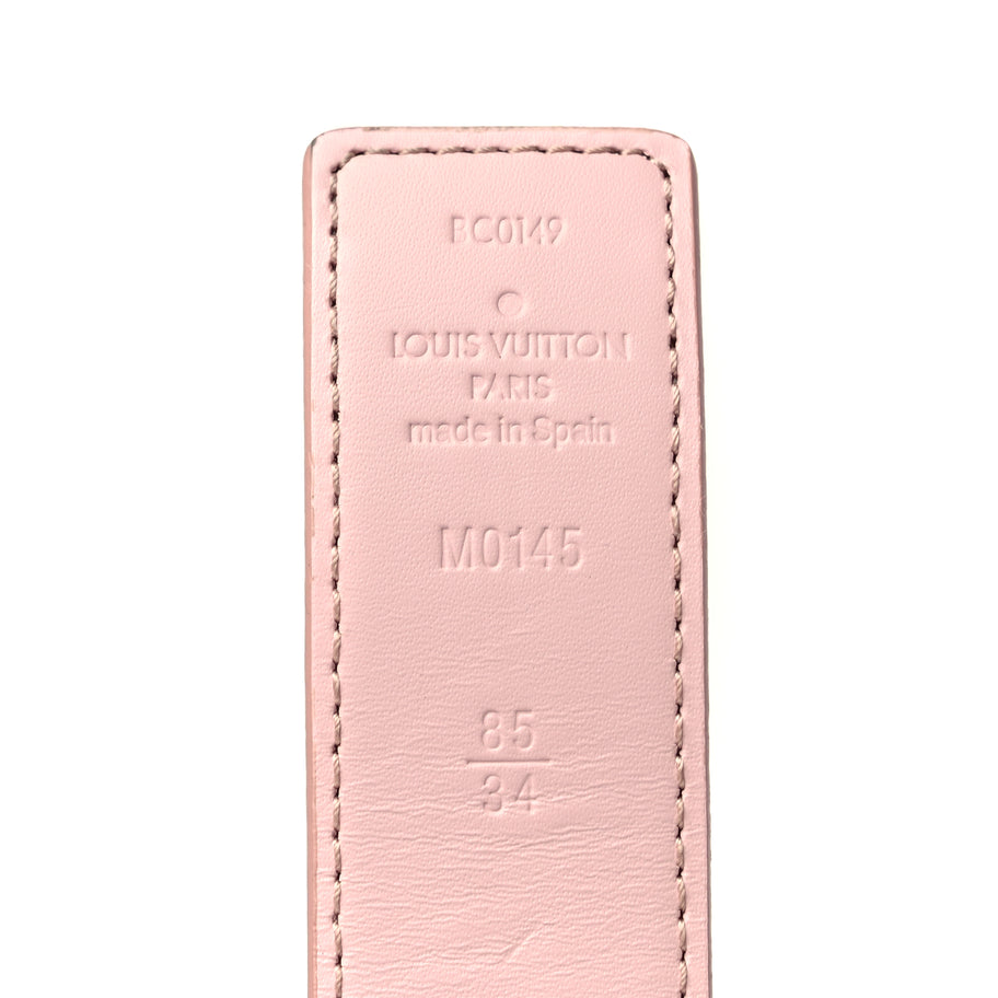 Louis Vuitton Damier Azur 30mm LV Initiales Reversible Belt 85 34 Pink Image 5