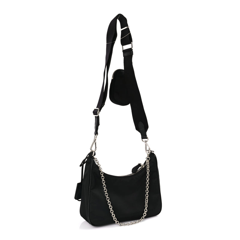  Prada Nylon Re-Edition 2005 Shoulder Bag Black