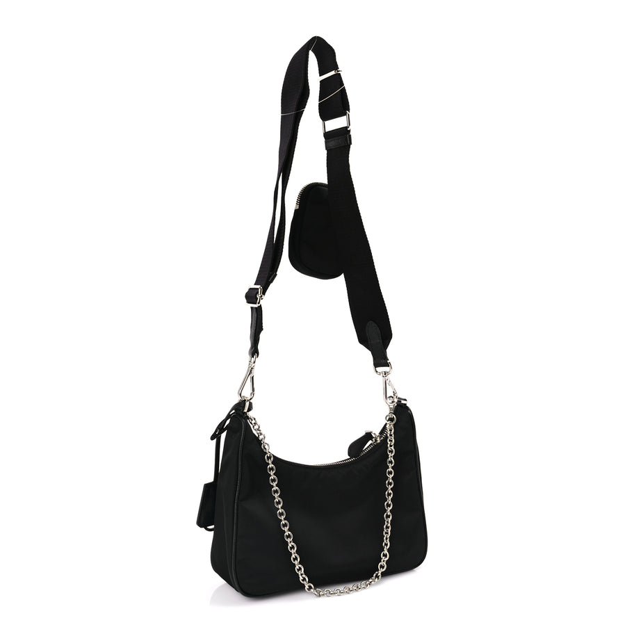Prada Nylon Re-Edition 2005 Shoulder Bag Black Image 2