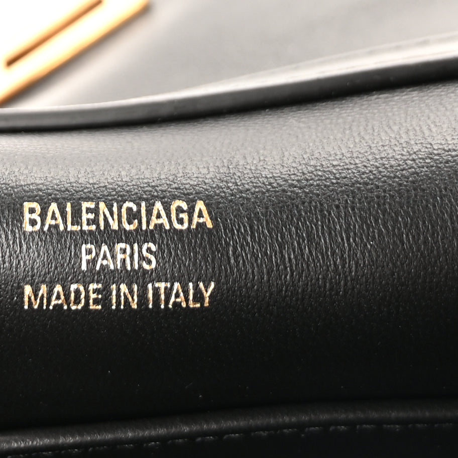 Balenciaga Natural Smooth Calfskin Small Rodeo Top Handle Handbag Black Image 5