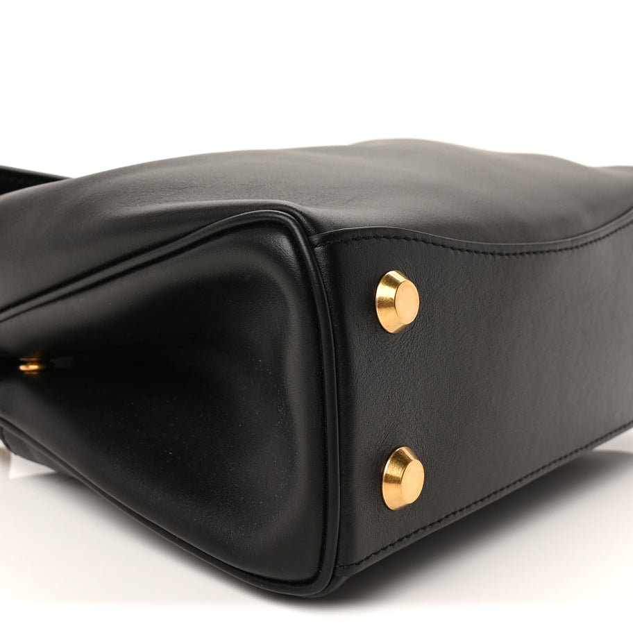 Balenciaga Natural Smooth Calfskin Small Rodeo Top Handle Handbag Black Image 7