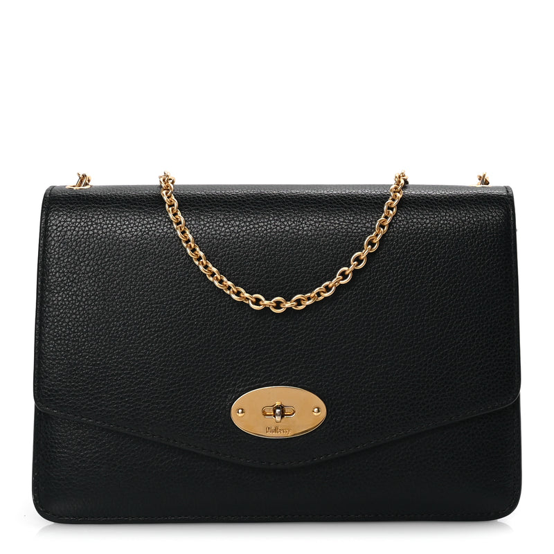  Mulberry Small Classic Grain Calfskin Medium Darley  Black
