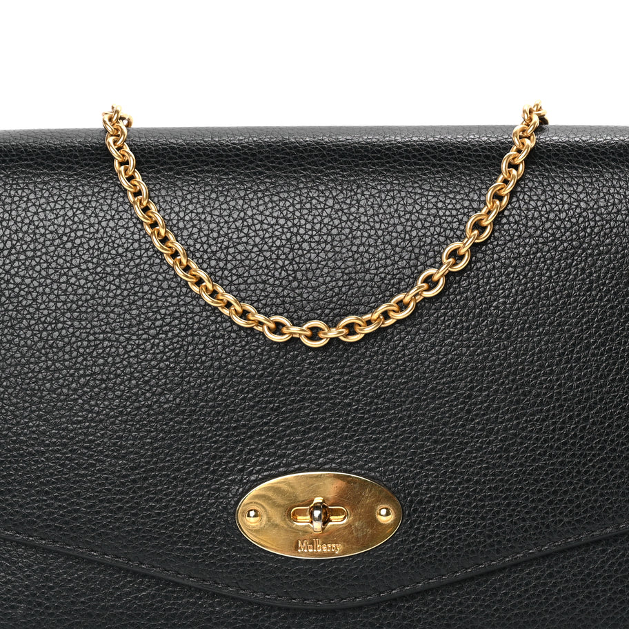 Mulberry Small Classic Grain Calfskin Medium Darley  Black Image 6