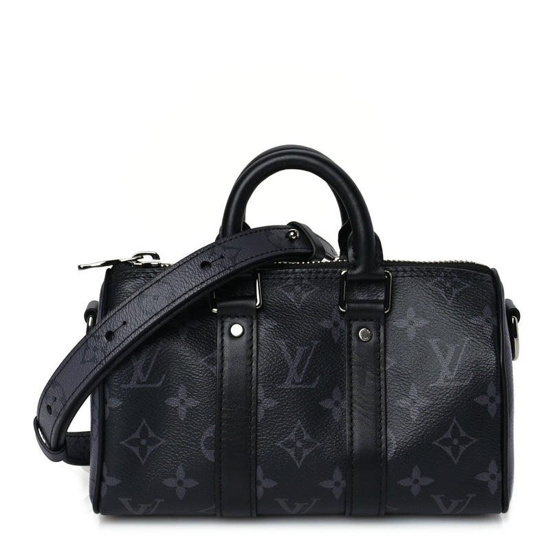  Louis Vuitton Reverse Monogram Eclipse Keepall XS Black