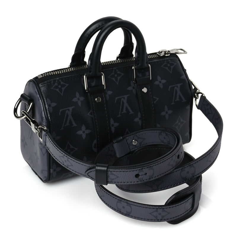  Louis Vuitton Reverse Monogram Eclipse Keepall XS Black