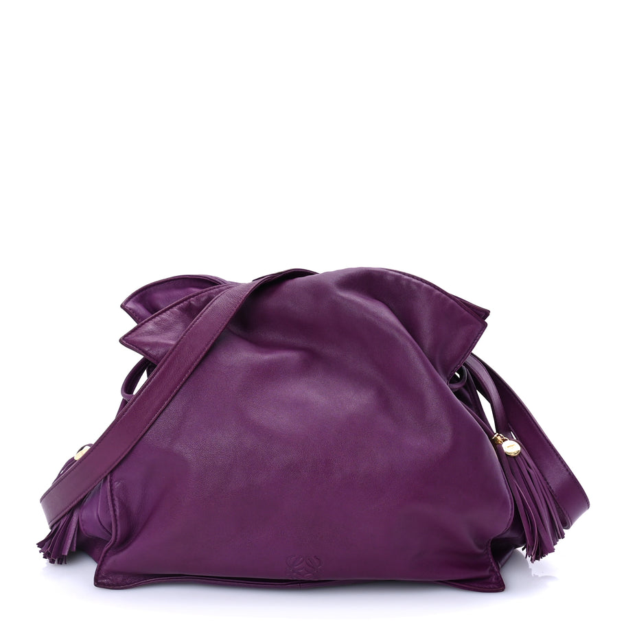 Loewe Calfskin Flamenco Shoulder Bag  Purple Image 1