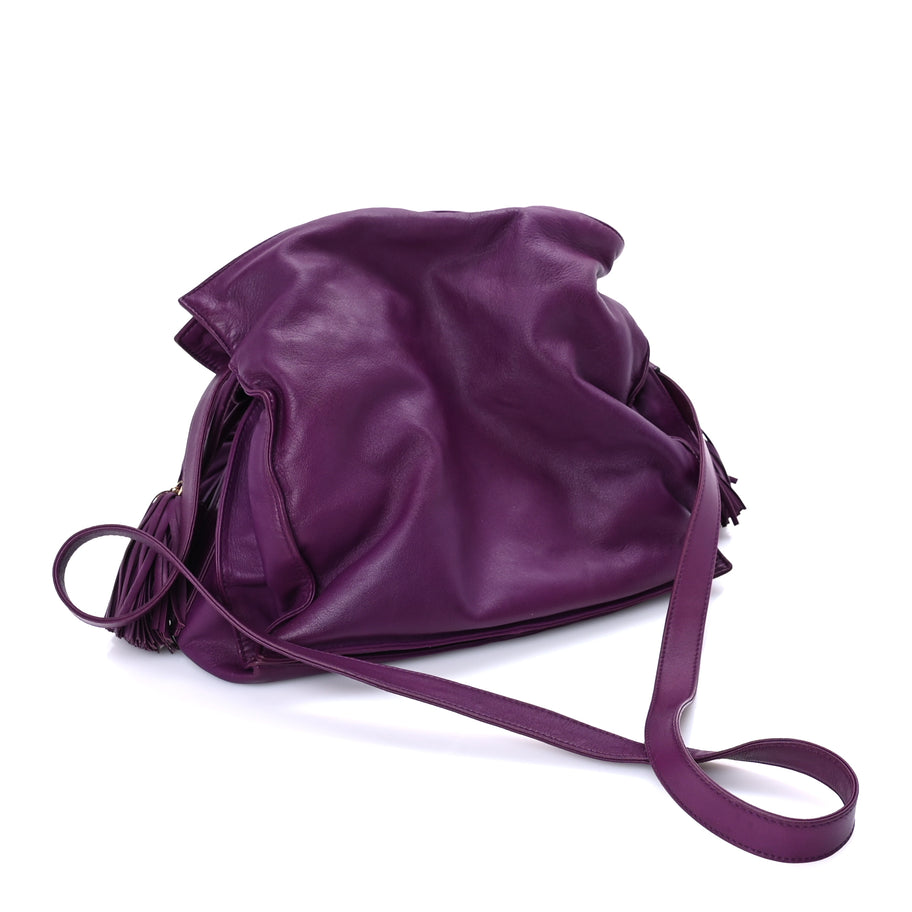 Loewe Calfskin Flamenco Shoulder Bag  Purple Image 2