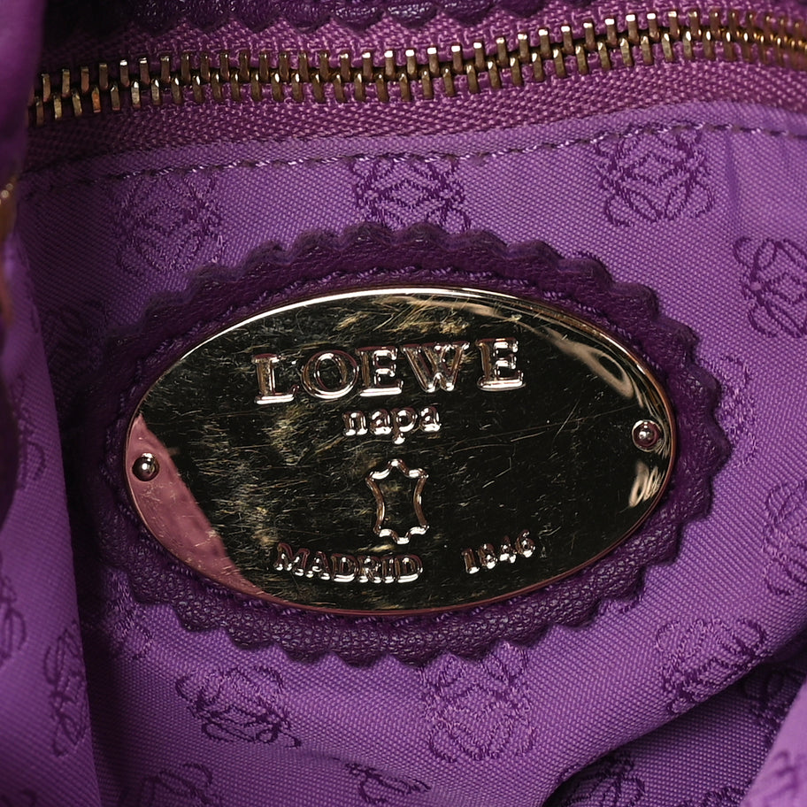 Loewe Calfskin Flamenco Shoulder Bag  Purple Image 5