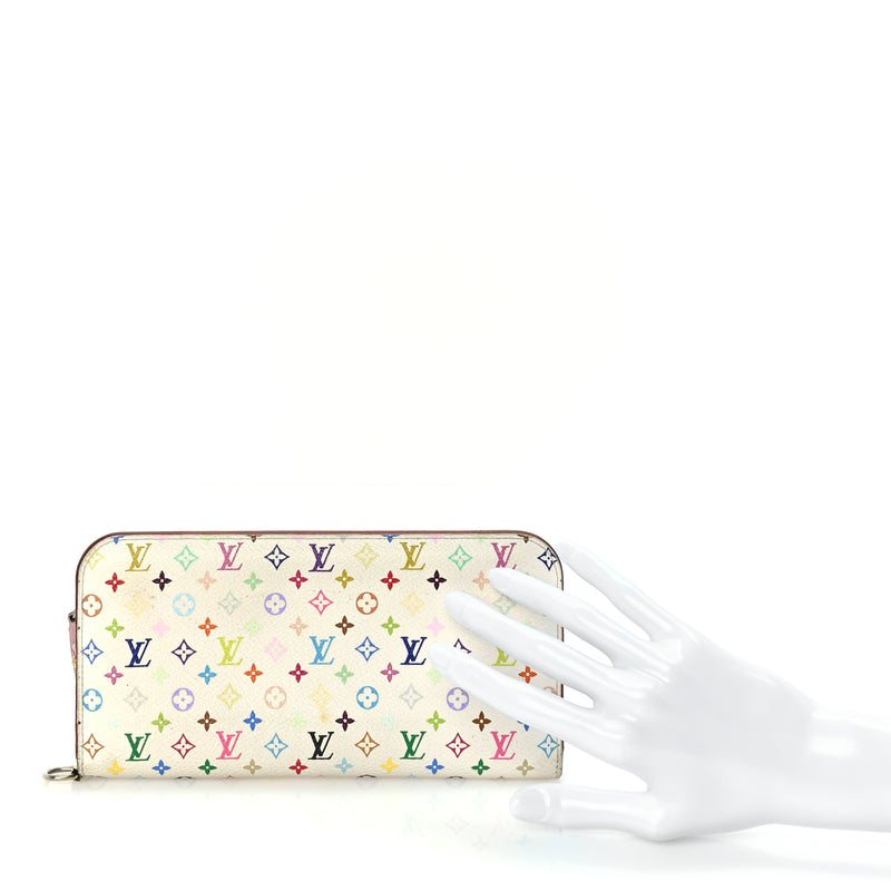  Louis Vuitton Monogram Multicolor Insolite Wallet White Litchi
