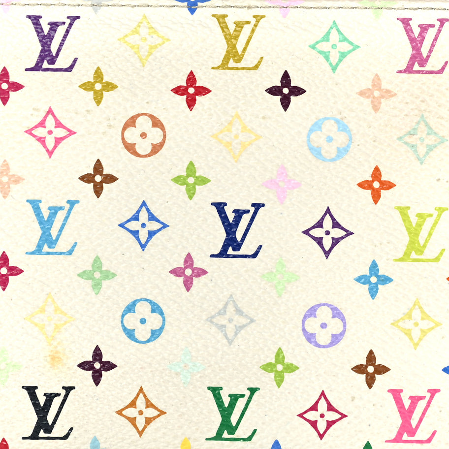 Louis Vuitton Monogram Multicolor Insolite Wallet White Litchi Image 3