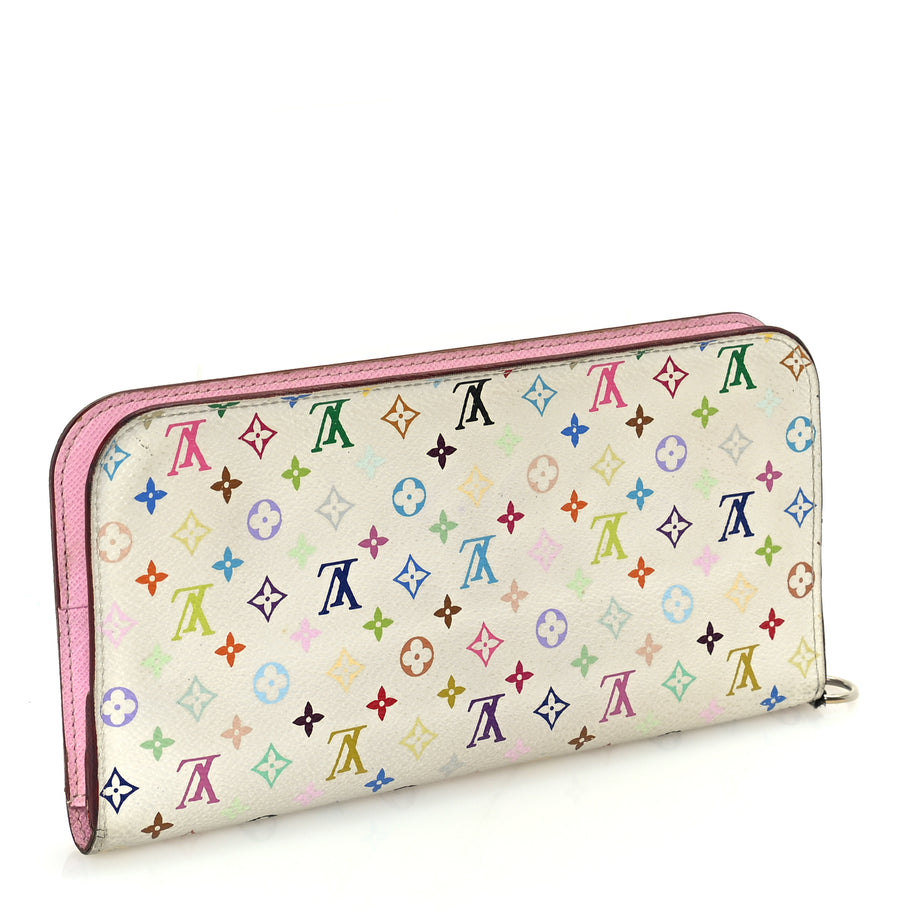Louis Vuitton Monogram Multicolor Insolite Wallet White Litchi Image 4