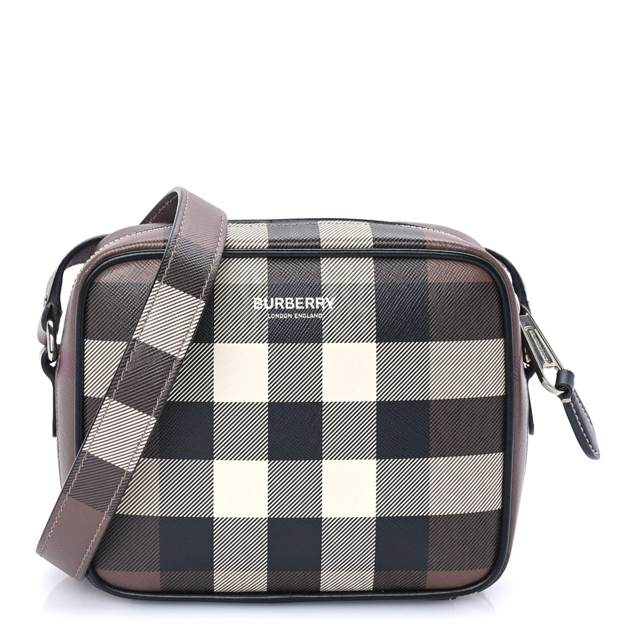 Burberry Canvas Check Crossbody Bag  Birch Brown Image 1