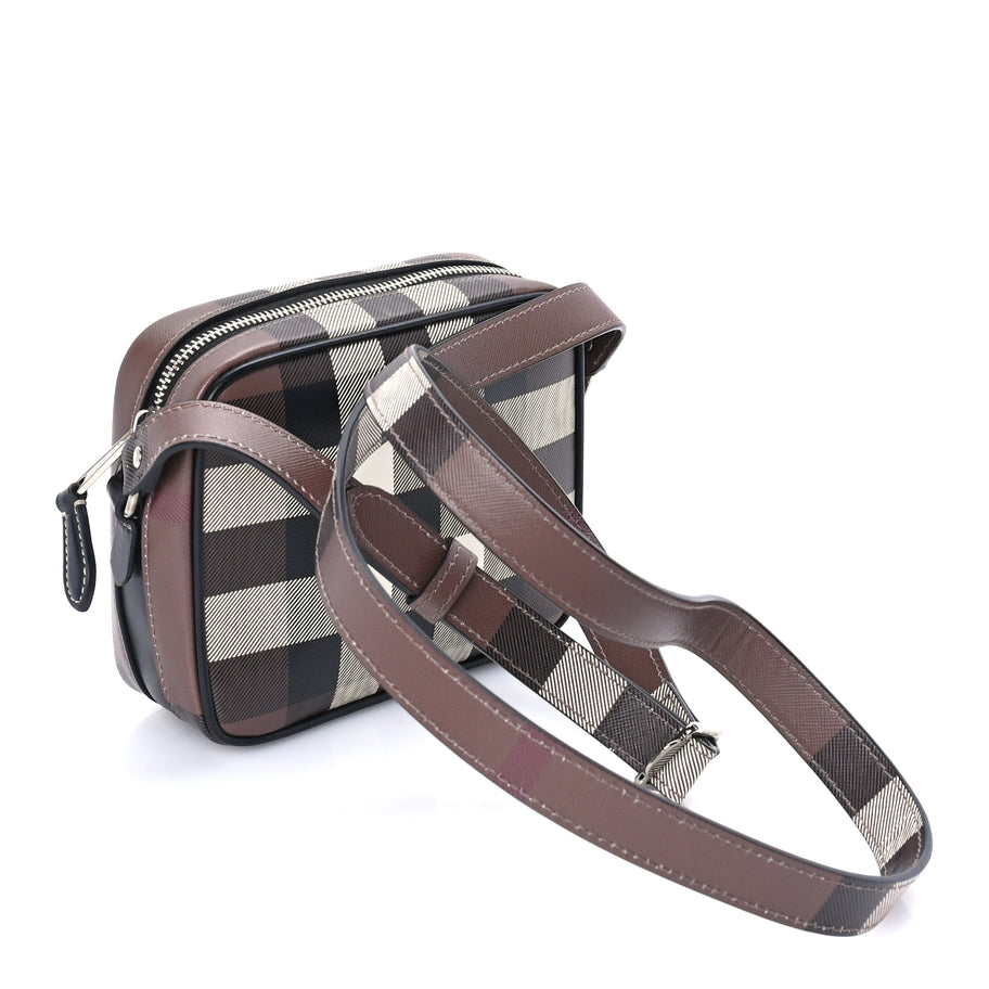 Burberry Canvas Check Crossbody Bag  Birch Brown Image 2