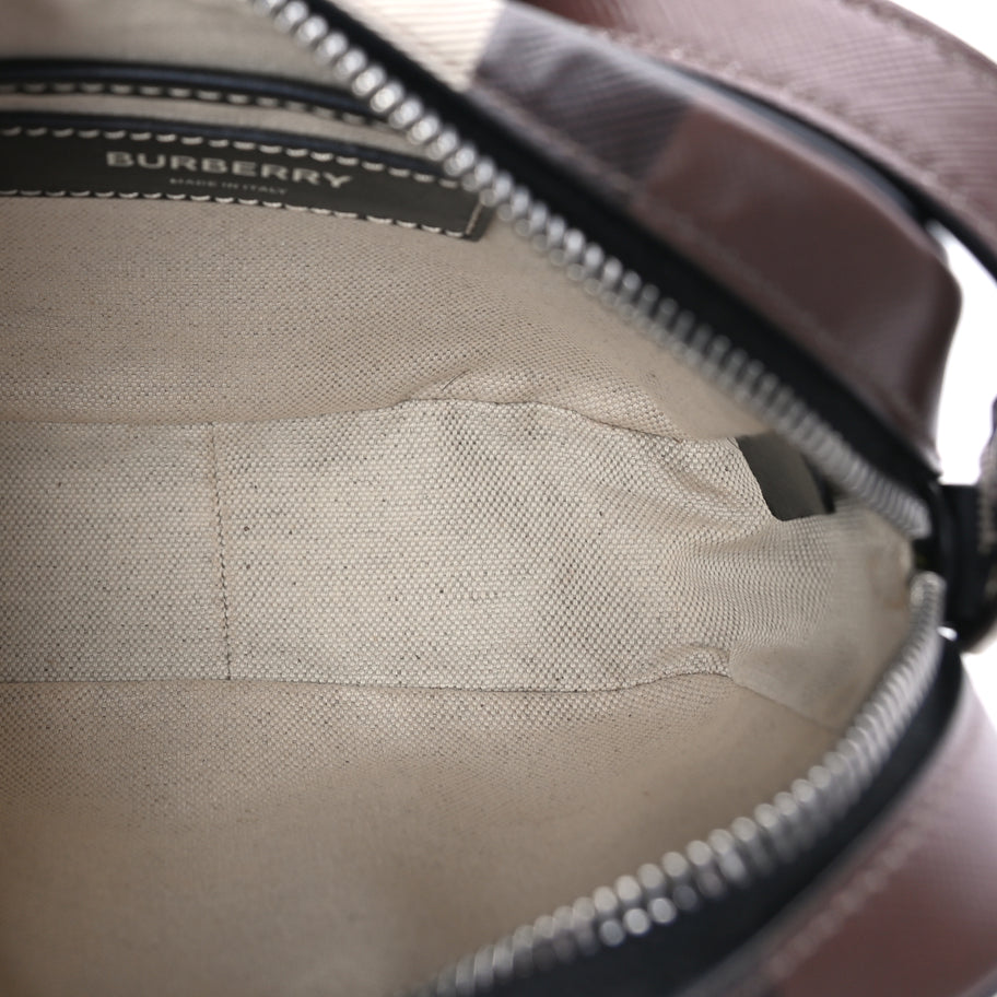Burberry Canvas Check Crossbody Bag  Birch Brown Image 8