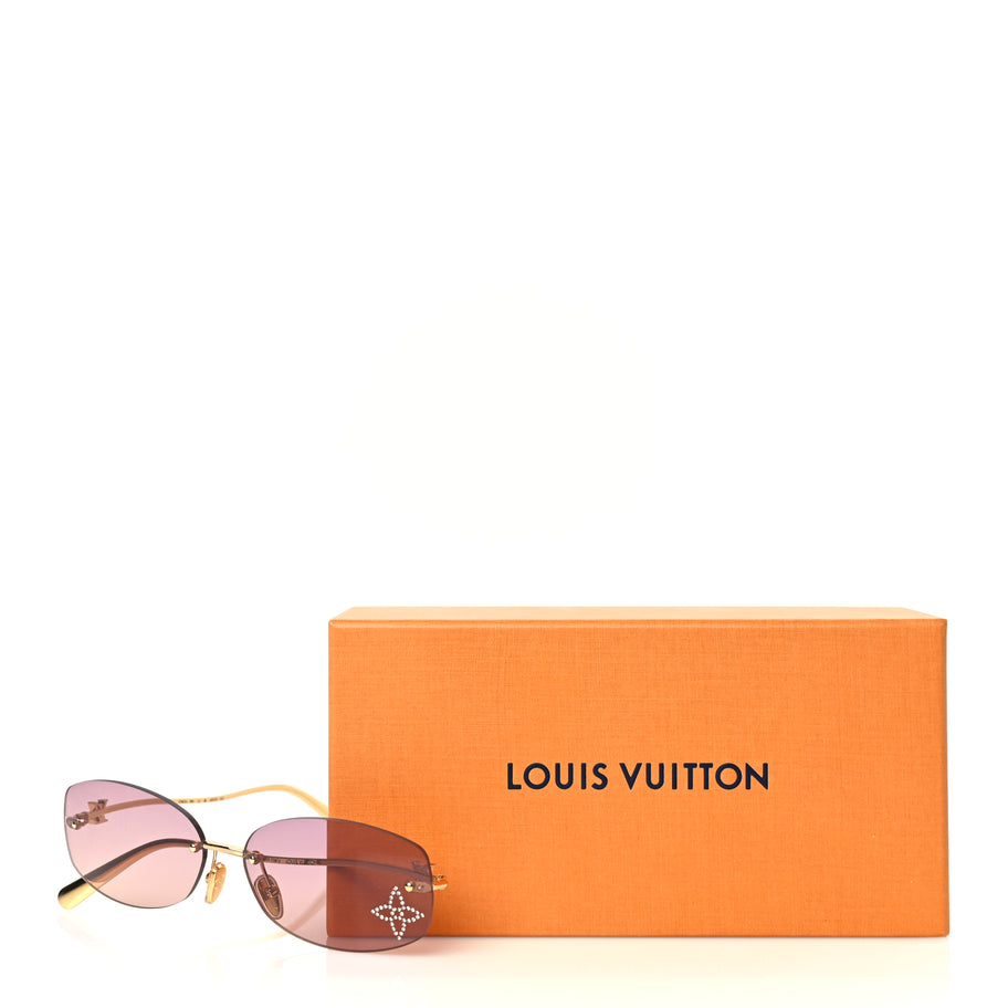 Louis Vuitton Metal Crystal LV Glam 2.0 Oval Sunglasses Pink Image 7
