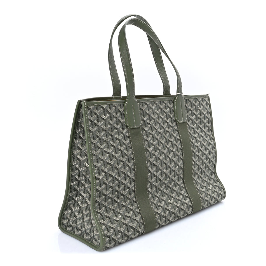 Goyard Jacquard Villette MM Tote  Khaki Image 2