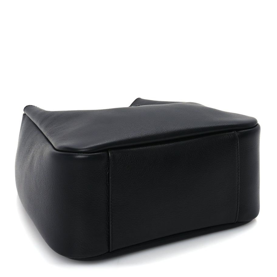 Saint Laurent Grained Calfskin Small Le 5 A 7 Supple Hobo Black Image 3