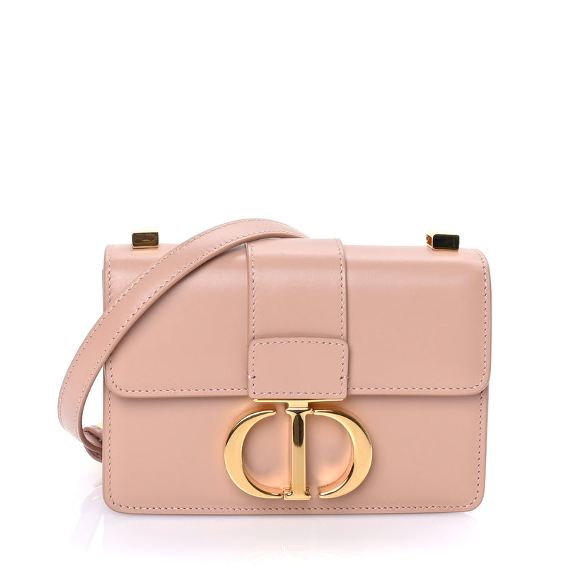  Christian Dior Box Calfskin Micro 30 Montaigne Flap Bag  Rose Des Vents