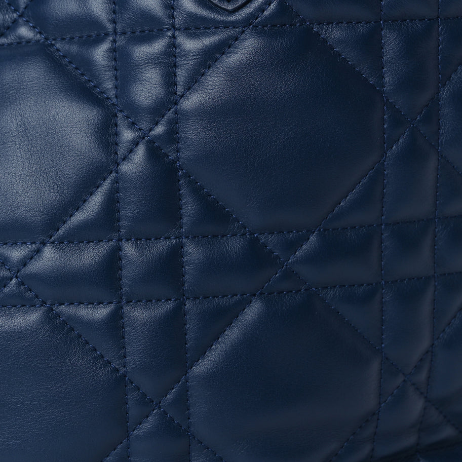 Christian Dior Calfskin Macrocannage Large Toujours   Deep Ocean Blue Image 5