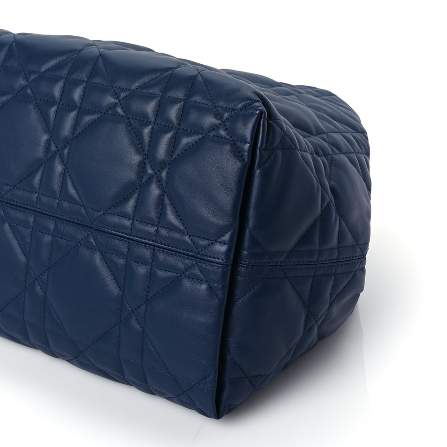 Christian Dior Calfskin Macrocannage Large Toujours   Deep Ocean Blue Image 9