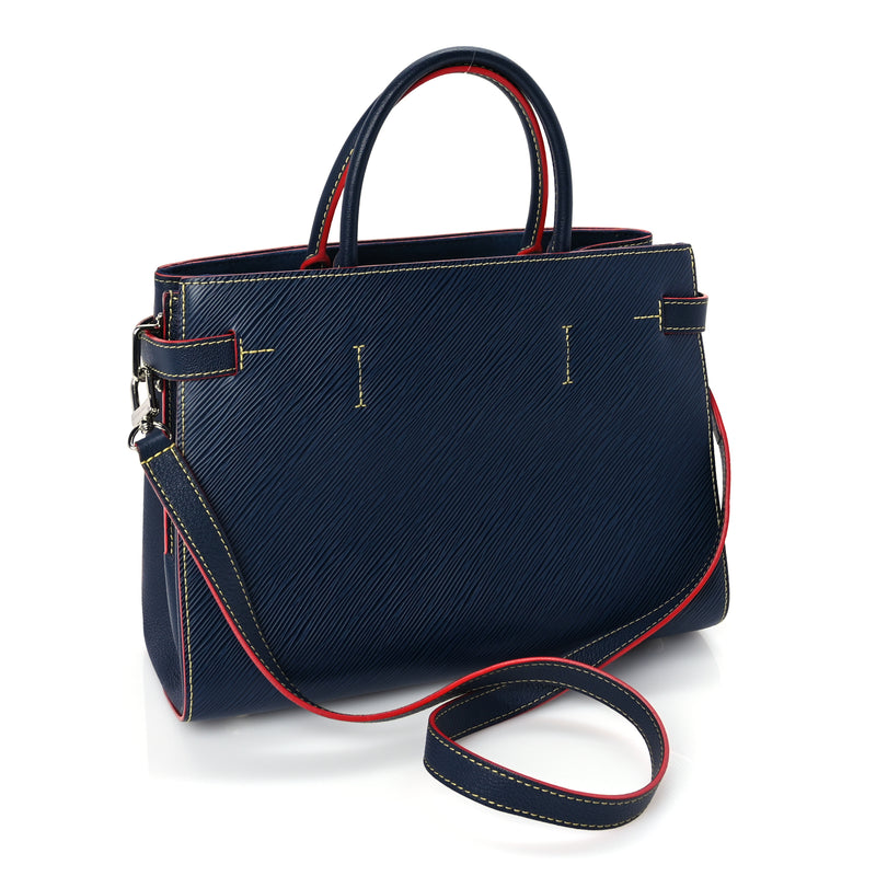  Louis Vuitton Epi Twist Tote Indigo Coquelicot