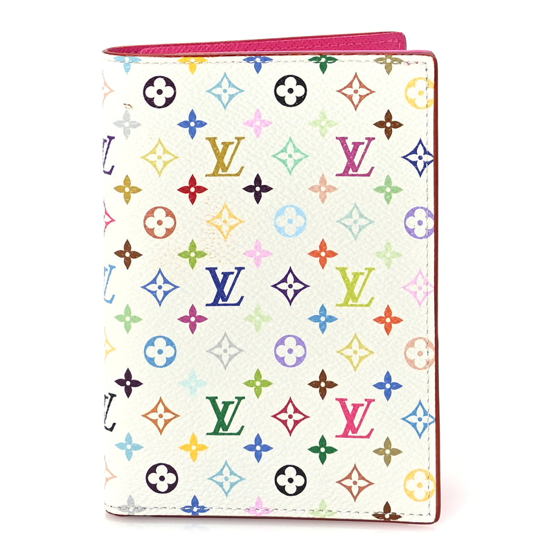  Louis Vuitton LV X TM Monogram Multicolor Passport Cover White