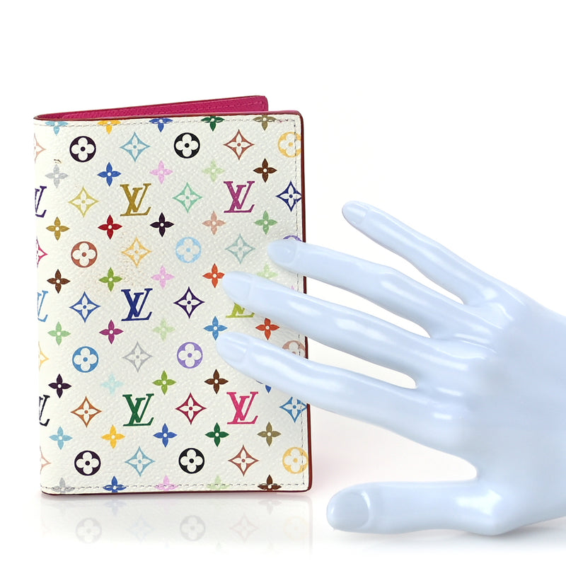  Louis Vuitton LV X TM Monogram Multicolor Passport Cover White