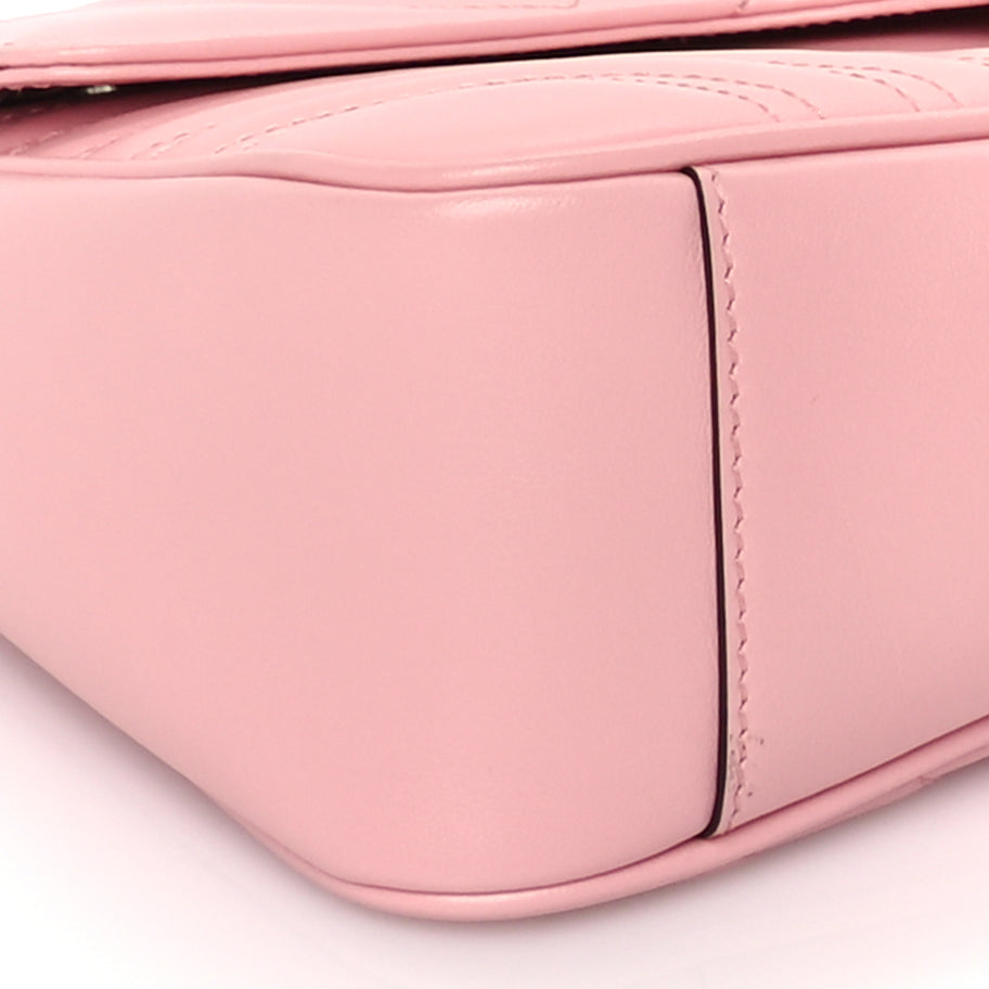 Gucci Calfskin Matelasse Small GG Marmont Shoulder Bag  Wild Rose Image 7