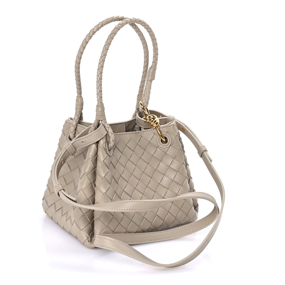 Bottega Veneta Nappa Intrecciato Mini Parachute Shoulder Bag Ecru Image 2