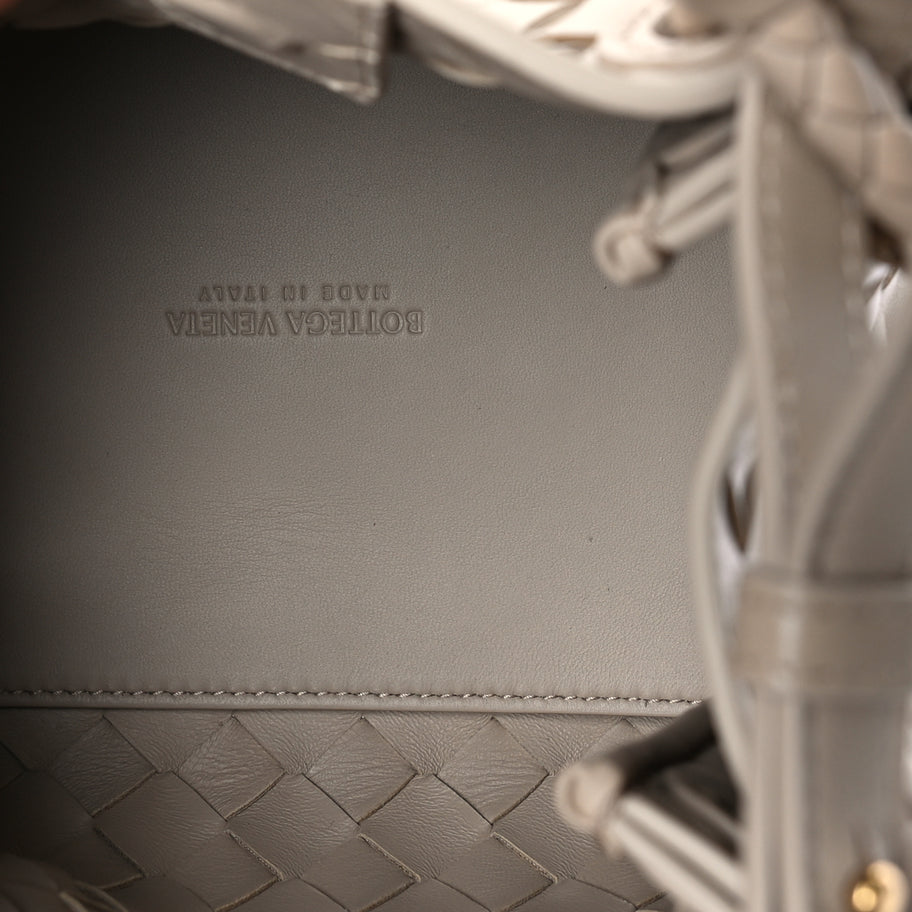 Bottega Veneta Nappa Intrecciato Mini Parachute Shoulder Bag Ecru Image 4