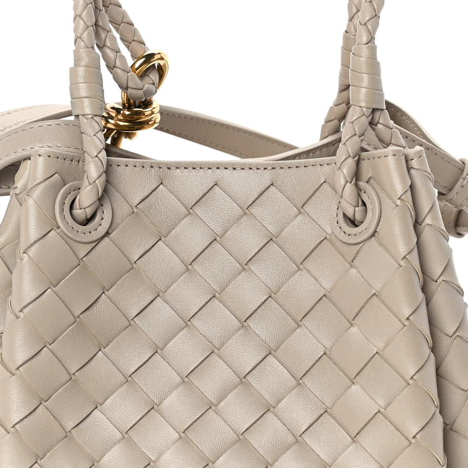 Bottega Veneta Nappa Intrecciato Mini Parachute Shoulder Bag Ecru Image 6