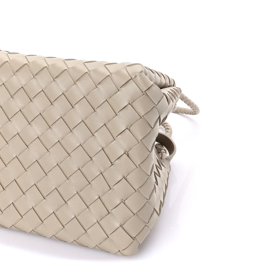 Bottega Veneta Nappa Intrecciato Mini Parachute Shoulder Bag Ecru Image 8