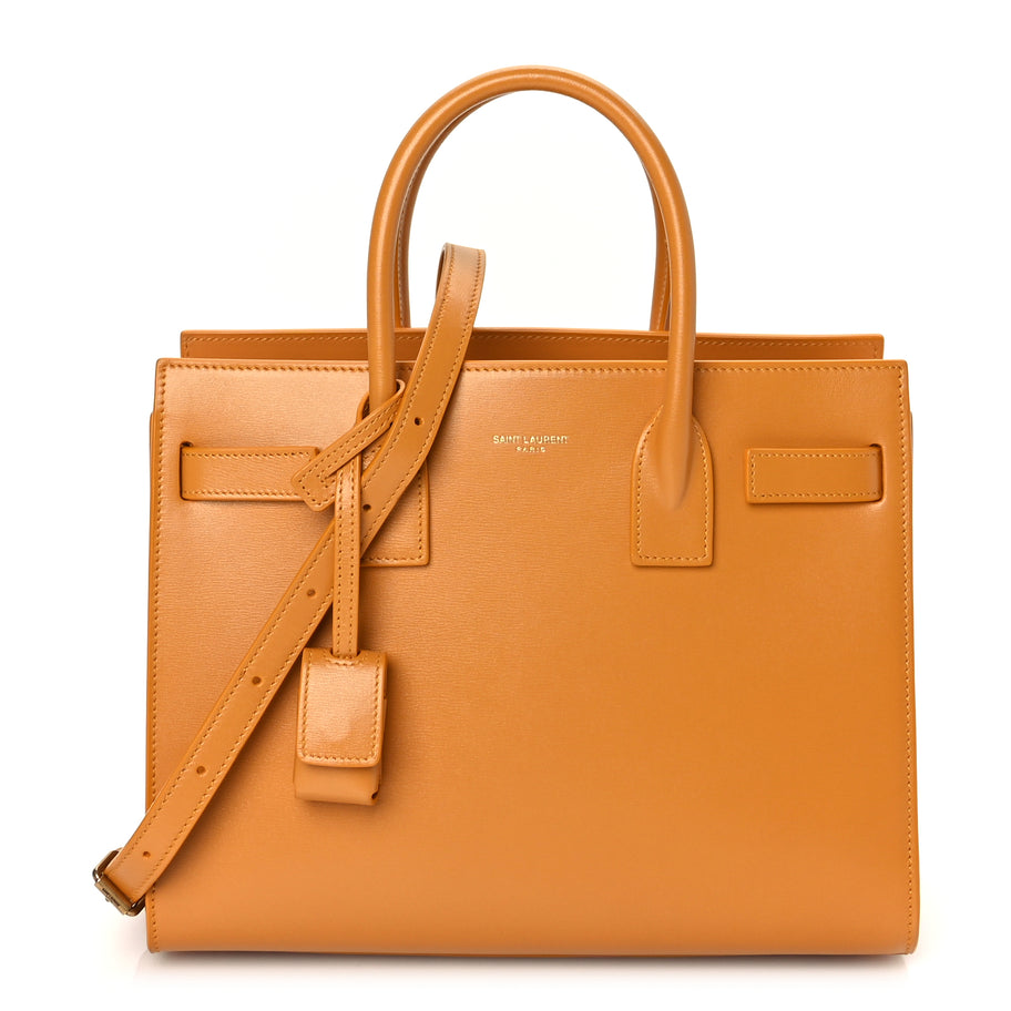 Saint Laurent Palmelatto Calfskin Baby Sac De Jour Senape Yellow Image 1