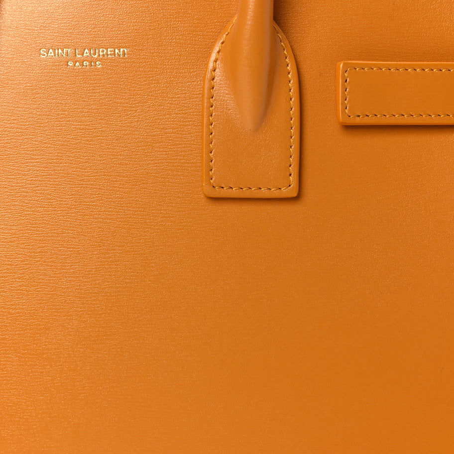 Saint Laurent Palmelatto Calfskin Baby Sac De Jour Senape Yellow Image 6