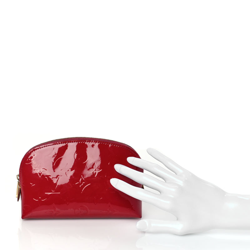  Louis Vuitton Vernis Cosmetic Pouch Rose Indien