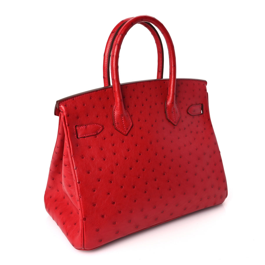 Hermes Ostrich Birkin 30 Rouge Vif Image 2
