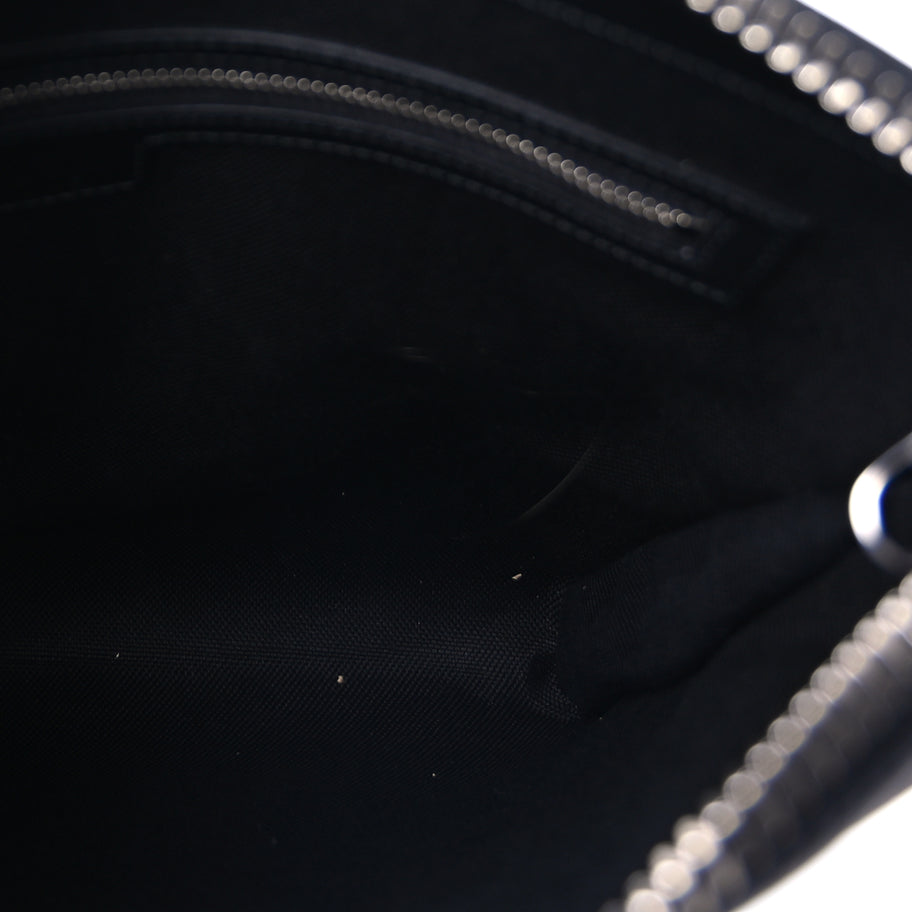 Gucci GG Supreme Monogram Appia Calfskin Web Flat Messenger Bag Black Grey Image 4