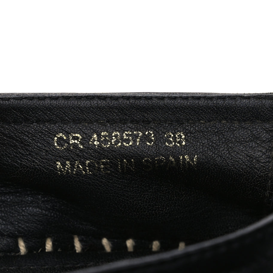 Saint Laurent Lambskin Monogram Espadrilles 38 Black Image 8