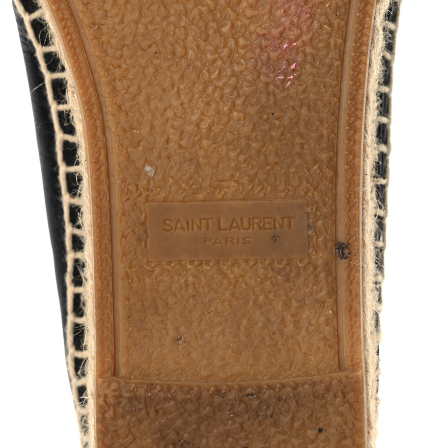 Saint Laurent Lambskin Monogram Espadrilles 38 Black Image 10