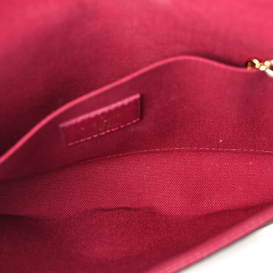 Louis Vuitton Monogram Pochette Felicie Chain Wallet Fuchsia Image 5