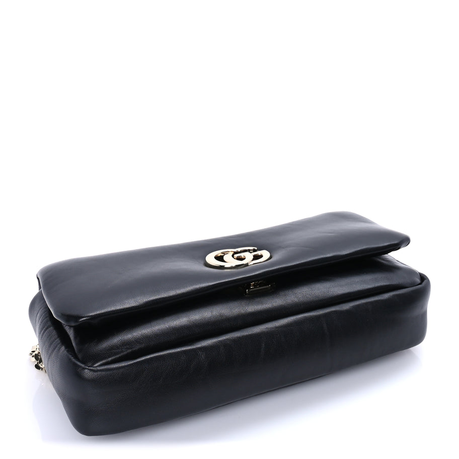 Gucci Lambskin Small GG Milano Top Handle Shoulder Bag Black Image 3