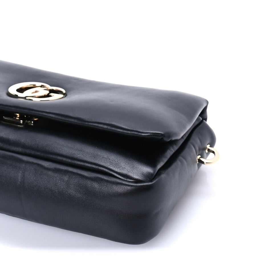 Gucci Lambskin Small GG Milano Top Handle Shoulder Bag Black Image 5