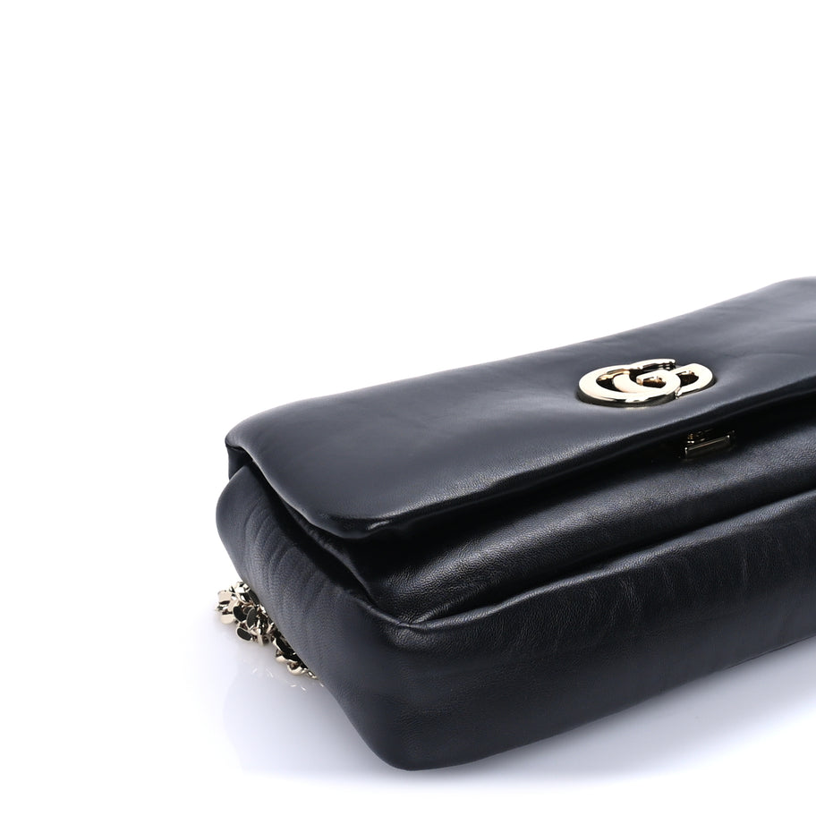Gucci Lambskin Small GG Milano Top Handle Shoulder Bag Black Image 7