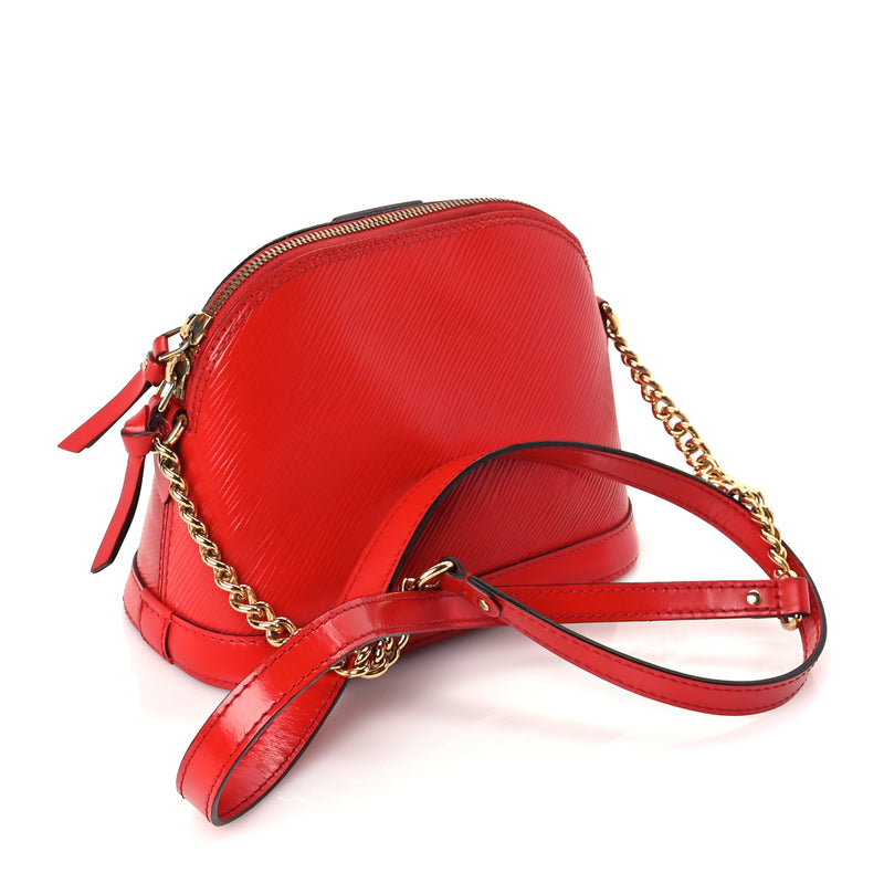  Louis Vuitton Epi Alma Mini  Coquelicot