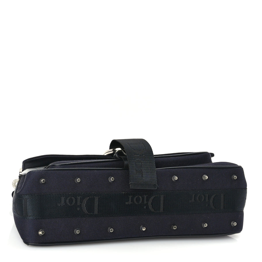 Christian Dior Silk Jersey Crystal Hardcore Bag Navy Image 3