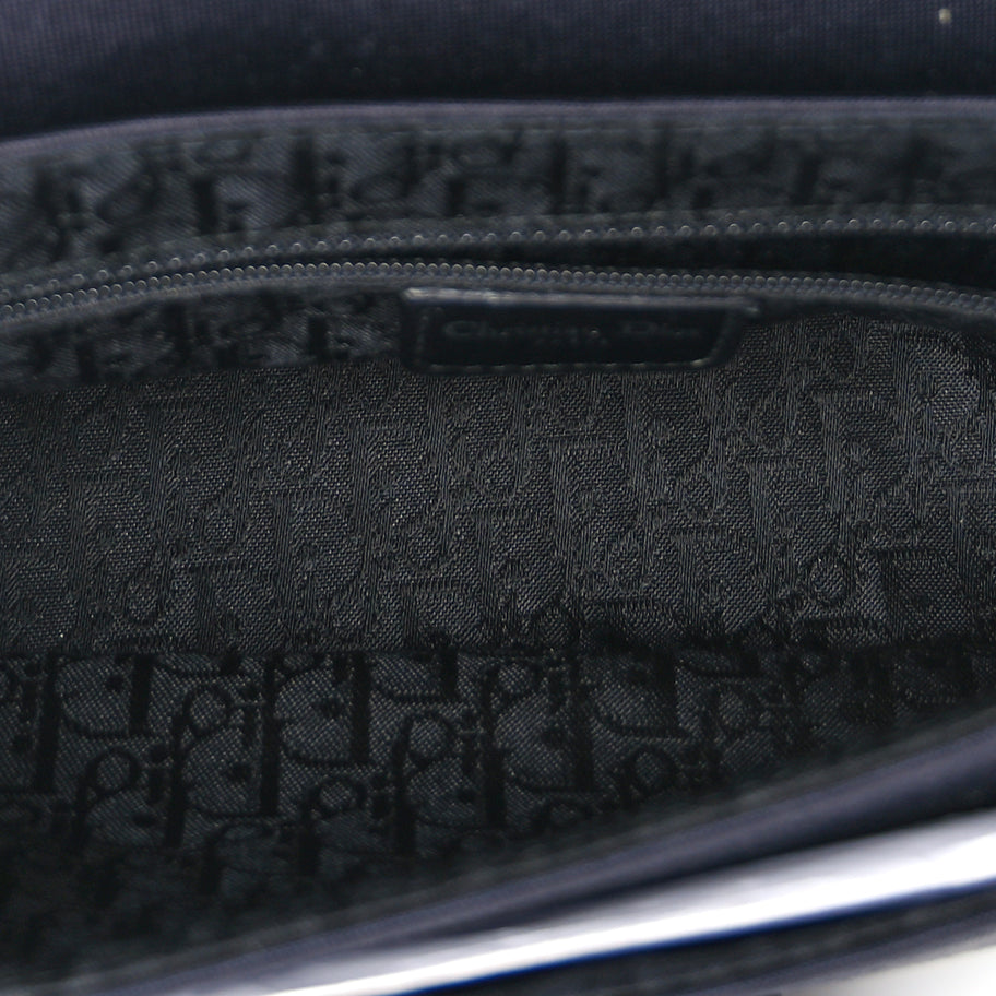 Christian Dior Silk Jersey Crystal Hardcore Bag Navy Image 4