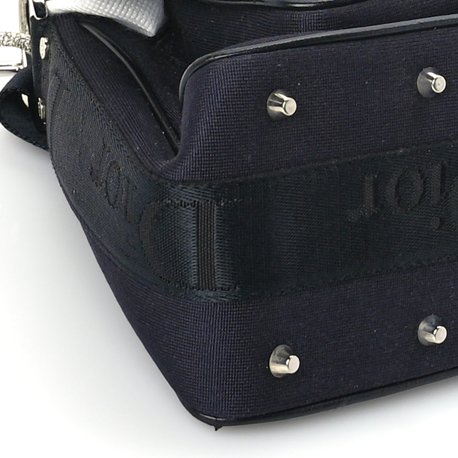 Christian Dior Silk Jersey Crystal Hardcore Bag Navy Image 7