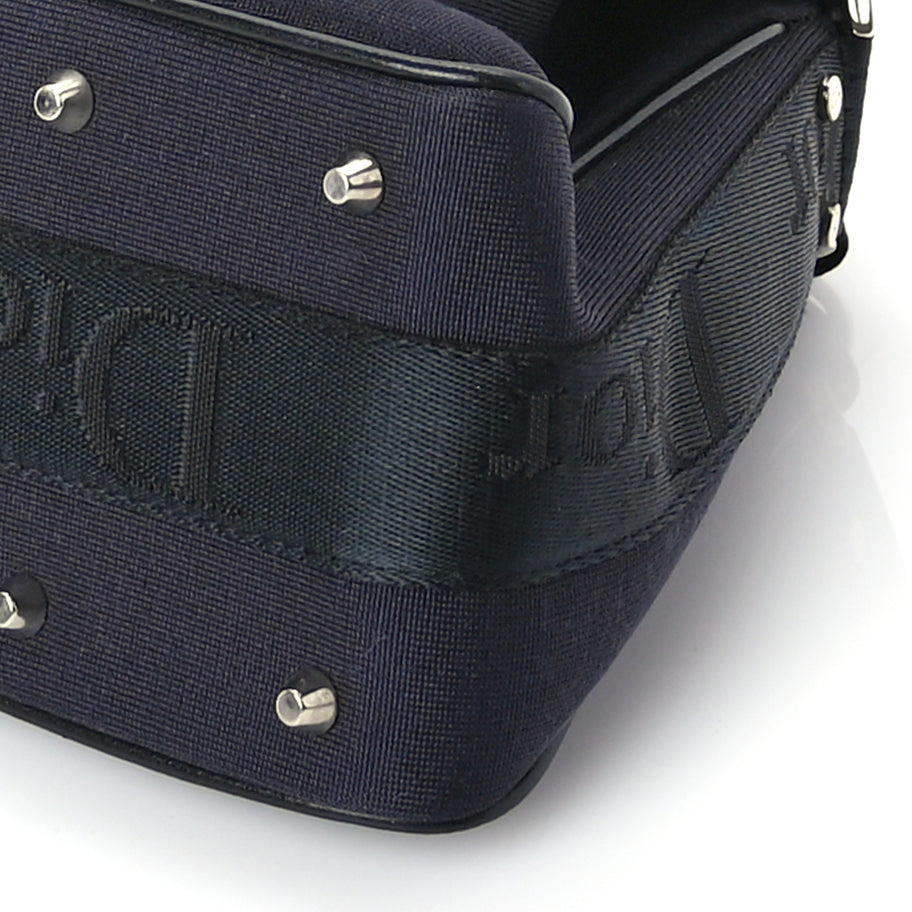 Christian Dior Silk Jersey Crystal Hardcore Bag Navy Image 8