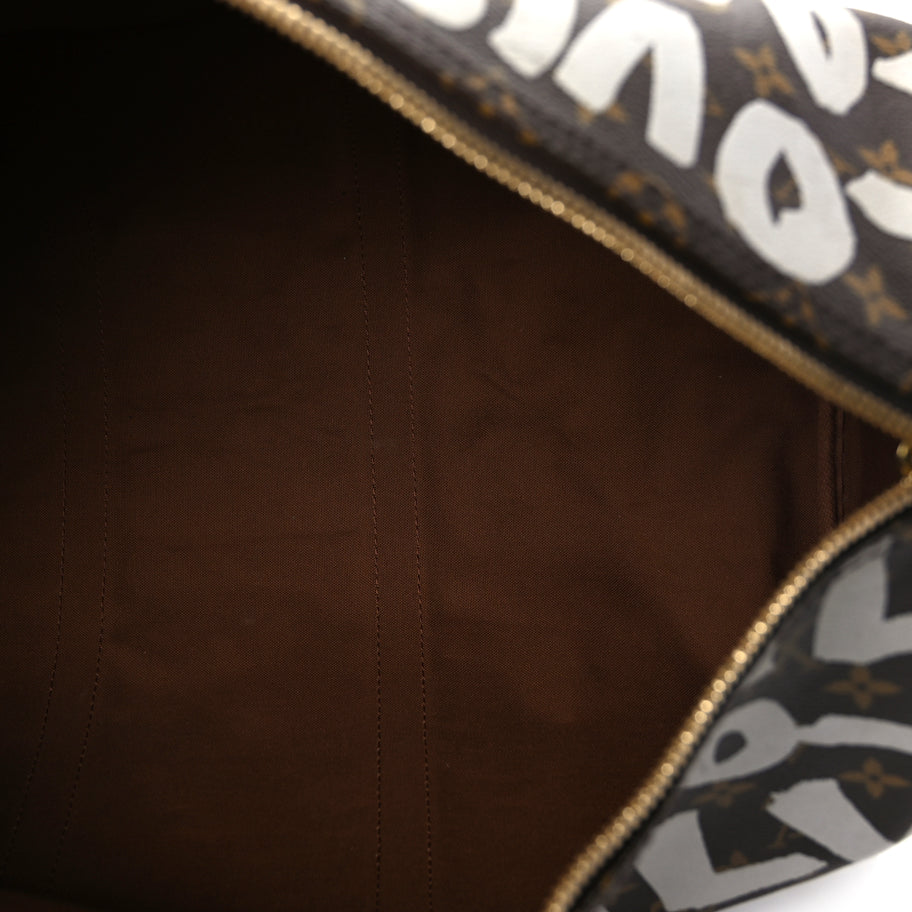 Louis Vuitton Monogram Graffiti Keepall 50  Silver Image 4